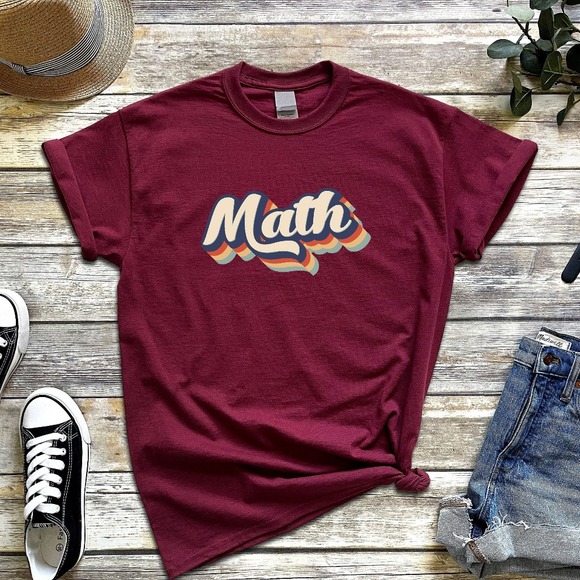 Retro Math Shirt, Vintage Math Shirt, Math Gift, Funny Math T-Shirt - Picture 1 of 2